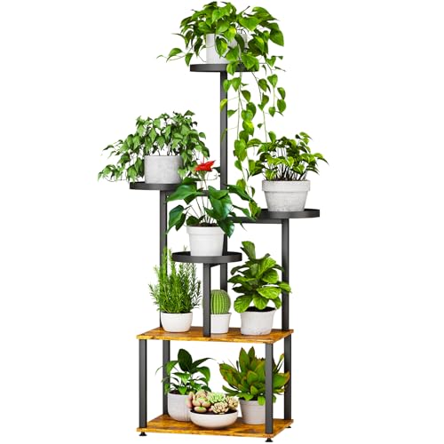 Étagère d'angle en métal de qualité supérieure pour plantes, design industriel rustique noir - 2