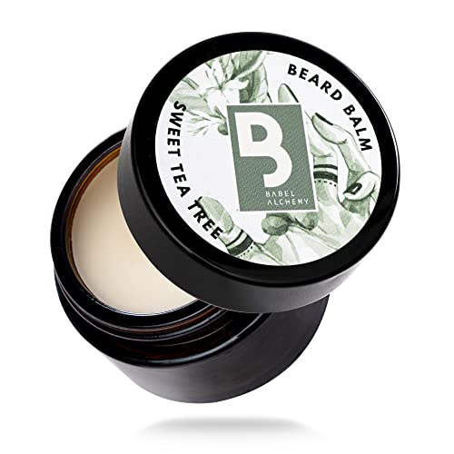 Babel Alchemy Beard Balm And Conditioner - All Natural Organic Grooming Beeswax Balm For Leave-In Conditioning, Styling, Softening, And Promoting Growth For Mens Beards And Mustaches (Sweet Tea Tree) #TOP30