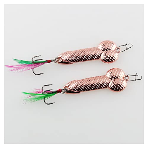 Zzhxsm 2Pcs Fishing Jigs Spoon 21G Fishing Lures Metal Jig Lure Crank Bait Casting Sinker Spoons Spinner Baits Nickel Treble Hooks For Bass Trout Walleye Catfish Freshwater Saltwater #TOP12