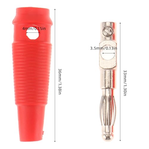 Conector banana 4mm 32A pack 20 piezas rojo y negro miniatura 2