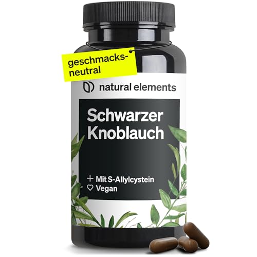 Schwarzer Knoblauch – 45 Kapseln mit je 600mg – Wunderknolle mit S-Allylcystein – natürlich, laborgeprüft, vegan, hochdosiert & in Deutschland produziert
