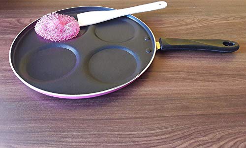 Uttapa tawa anti-adhésive à 4 cavités pour une cuisson saine sans attacher - 4