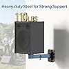 Pair of Adjustable PA Speaker Wall Mount Bracket for JBL, QSC, Yamaha, RCF Speakers with 35mm Mounting Hole - Heavy-duty PA Speaker Mount Hold up to 110 Lbs for Space Saving Wall Speakers Mounts #4