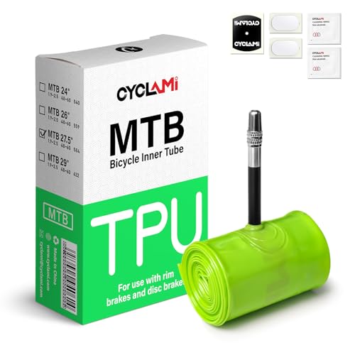 CYCLAMI 4本セット TPU インナーチューブ 63g 超軽量 MTB27 inch x 1.9-2.5 MTB自転車用TPUチューブ マウンテンバイク 高耐久性 交換用 仏式バルブ長 45mm