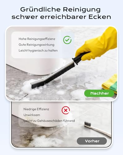 10 Stück Fugenbürste Bad Reinigungsbürste, Putzbürste, Hartborsten Eckenreinigungsbürste Perfekt für Bad, Küche, Toilette, Waschbecken und Fußboden