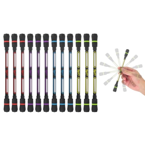 Patikil 12 pcs bolígrafos giratorios tinta negra 0.5mm