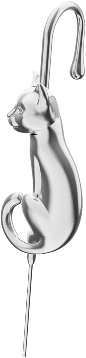 Mystic Cat Helix Hook Earrings – Adjustable, Hypoallergenic, Unisex Ear Cuff Style