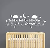 Pandro Calcomanía de pared con diseño de estrella de cuna 