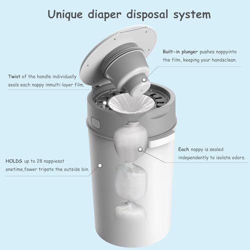 Image of Diaper Pail Refills Compatible with Bellababy Diaper Pails Lavender Scent, 8 Pack(270 inches /pcs)