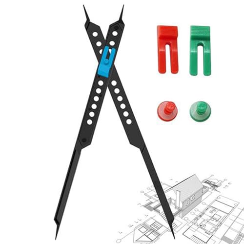Separador de escala proporcional para artistas, herramienta de dibujo de 10 pulgadas para artistas, estudiantes de dibujo, arquitectos, diseñadores con funda protectora de cuero, suministros de arte y