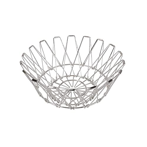 G&D Gd Fruit Basket Stainless Steel Wire Fruit Bowl Vegetables Kitchen Utensil Holder Fruit Bowl Foldable Vegetable Tray Deformable Wire Fruit Basket And Serving Multipurpose For Kitchen Living Room #TOP2