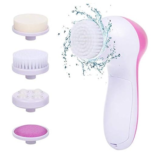 FreShine Facial Kit // Multifunction Beauty Care Brush Deep Clean 5 in 1 Portable Facial Cleaner Relief Face Massager/Blackhead Remover Facial Cleanser // facial massager
