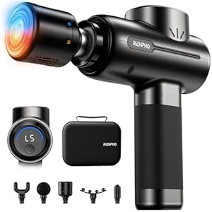 RENPHO Massagepistole mit Wärme und Kälte, Tragbare Percussion Massage Gun Muske Massagepistole mit App, Elektrische Handmassagepistole, Muskelmassagepistole für Männer und Frauen, Active+ Thermacool