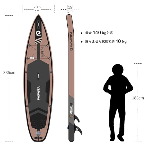 Amazon.co.jp: WOWSEA: インフレータブルパドルボード