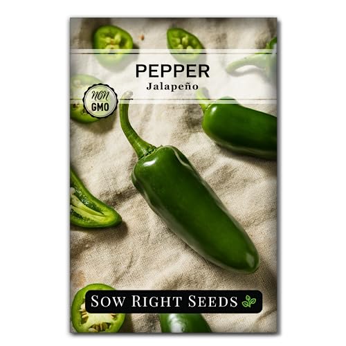 Sow Right Seeds - Jalapeno Pepper Seed for Planting - Non-GMO Heirloom Packet with Instructions to Plant an Outdoor Home Vegetable Garden - Hot and Spicy Favorite to Grow - Pick Green or Red (1)