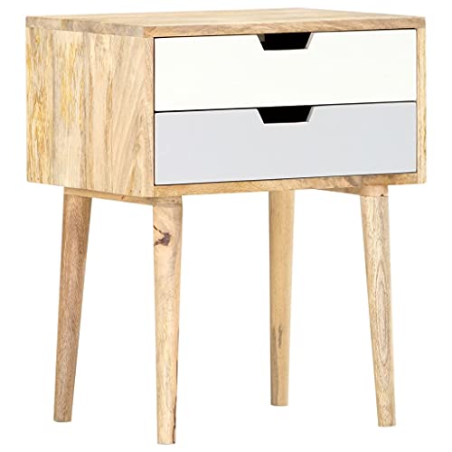 Table de chevet en bois de mangue massif marron, un meuble d'appoint robuste au charme rustique - 8