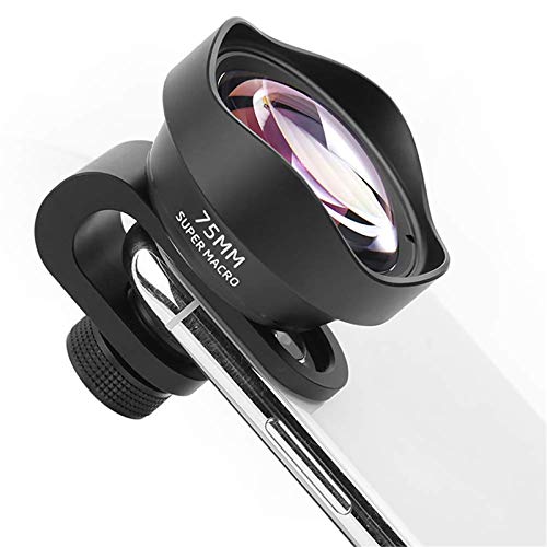 Phone Camera Lens, Universal HD 75Mm Camera Lens Kit Macro And Wide Angle Lens With LED Light And Travel Case