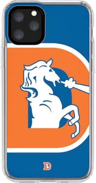 Skinit Clear Phone Case Compatible with iPhone 11 Pro - Officially Licensed NFL Denver Broncos Retro Logo Design