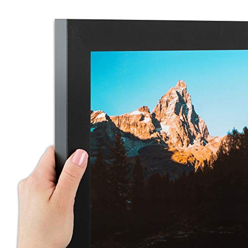 ArtToFrames 12x24 Inch Black Picture Frame, This 1.25 Custom Poster Frame is Satin Black, for Your Art or Photos, WOMFRBW26079-12x24