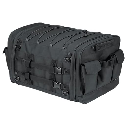 Kuryakyn 5283 Schwarze Momentum Drifter Bag 47 cm B x 29,2 cm T x 30,5 cm T, 18.5” W x 11.5 12” D