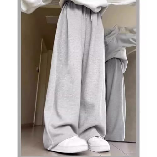 Kids Girls Baggy Straight Sweatpants Elastic High Waist Solid Color Athletic Pants Casual Loose Comfy Soft Trouser4