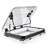 Dachfenster-Ersatz für Wohnwagen, 500/700/800 x 500 mm Ausschnitt, mit LED-Beleuchtung für Wohnwagen und Wohnmobile, maximaler Öffnungswinkel 70° Für Wohnmobile, Camper