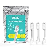 quip Sonic Toothbrush Replacement Heads for Adults - 3 Pack - Verified quip Standard Brush Head Refills for Electric Toothbrushes - Soft Bristles, Compact & Flexible - Last 3 Months Each