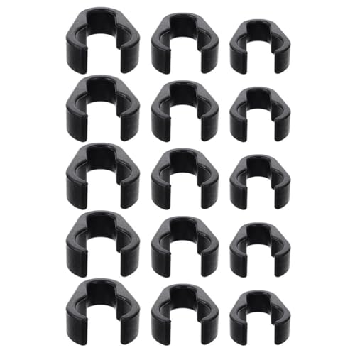 Vaguelly 15Pcs Microphone Cable Clips Flexible Plastic Mic Cable Clamps for Microphone Stand Pole Organiser Accessories for Live Performances and Ktv