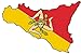 Produktbild Werbetechnik Sotirios Papoutsis Auto Aufkleber SIZILIEN Italien Region Sticker Konturgeschnitten (ca 11x7 cm)