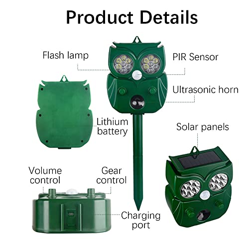 Repelente-para-Gatos-Ahuyentador-para-Gatos-5-Modos-IP44-Impermeable-Ultrasonido-Repelente-para-Palomas-Pajaros-Perros-Ratones-Zorros