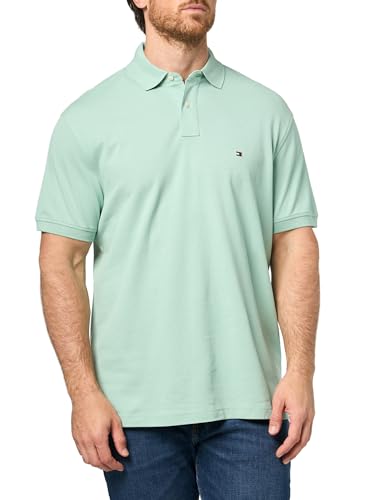 Image of Tommy Hilfiger Men's Short Sleeve Polo Shirts in Classic Fit with Stretch and Organic Pique Cotton