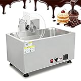 richigblosmum Machine à Tempérer le Chocolat 14L, Pot de Fusion Commercial à Commande Numérique, Fonte de Bonbons 600W Pour Chocolat Blanc et Noir, Fromage