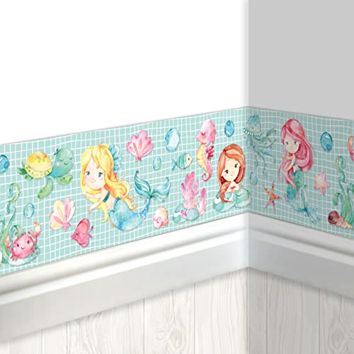 Papierdrachen Children's Border Mermaid, Mermaid - Set 1, 10 cm x 500 cm
