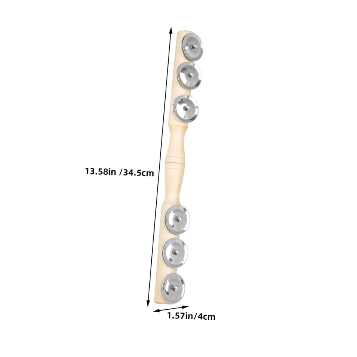 HANABASS 1pc Jingle Bell Stick Premium Music Instrument for Safe Smooth Surface for Music Teaching and Interactive Plaything for Developing Auditory Skills