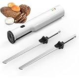 Electric Knife for Bread and Carving, Stainless Steel Blades, Quick Release System, Safety Lock Button, Ideal for Baking and Pastry Shops