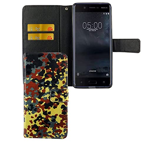 Étui pour Nokia 5.1 motif camouflage vert pour vos activités outdoor