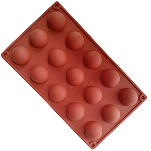 1 Pcs 15 Cavity Mini Half Sphere Silicone Cake Baking Pan Mold Polymer Clay Handmade Chocolate Candy Ice Cube Tray Diy Mold Mould #TOP5