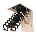 Retractable Attic Ladder, Telescopic Loft Stairs, Pull Down System Space-Saving Folding Attic Stairs, 660 Lbs Capacity Ideal for Small Openings(Automatic,80 * 90cm*H250cm)