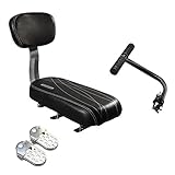 Sanmersen Fahrrad Hinterrad Kissen Fahrrad Pedal Handlauf, Fahrradrücksitz Polstersattel mit Rückenlehne und Fußstütze Kinder Handlauf, Mehr Sicher für Kinder für Mountainbike, Faltrad