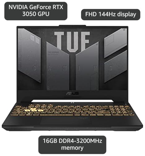 Image of ASUS TUF Gaming F15 (2022) Gaming Laptop, 15.6a€ FHD 144Hz Display, GeForce RTX 3050, Intel Core i5-12500H, 16GB DDR4, 512GB PCIe SSD, Wi-Fi 6, Windows 11, FX507ZC-ES53,Mecha Gray