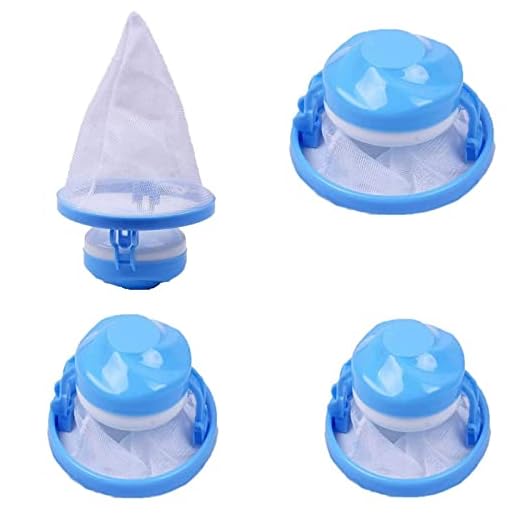 4 Pieces Pet Hair Remover for Laundry,Reusable Washer Hair Catcher,Washing Machine Float Filter Bag,Mesh Bag Hair Filter Net Pouch（Blue）