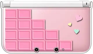 sslink ニンテンドー 3DS LL 対応 クリア ハード カバー 板チョコレート（ピンク） ハート スイーツ ストロベリー