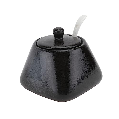 OUNONA Unique Ceramic Sugar Bowl Salt Seasoning Jar Compact for Salt Sugar Kitchen Accessory