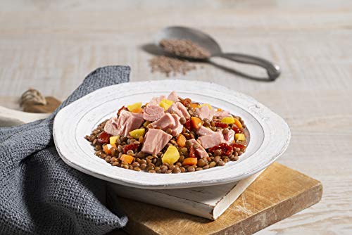 Saupiquet Rio Mare Thunfisch-Salat Linsen, MSC zertifiziert, Fix und fertig zubereitet, Ideal für unterwegs, 160g