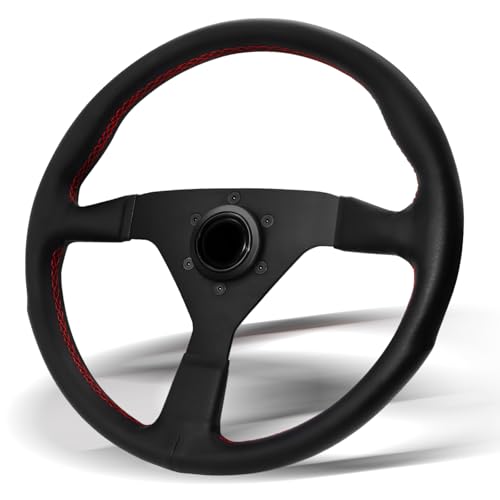 VOONKE Universal Racing Steering Wheel, 13.4" Grip 6 Bolts Gaming