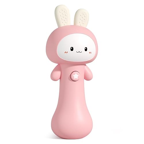 VKTEN Bunny Baby Rattle Toy with Light & Sound –