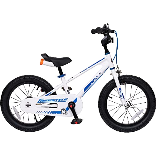 Royalbaby Ez Toddlers Kids Bike, 14 Inch Balance & Pedal Convertable Bicycle, Beginners Learning Bike For Boys Girls Ages 3-5 Years, 14" Wheel White #TOP1
