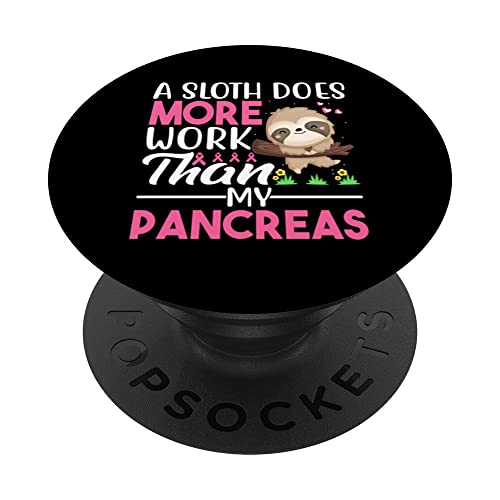 Un perezoso hace más trabajo que mi páncreas PopSockets PopGrip Intercambiable