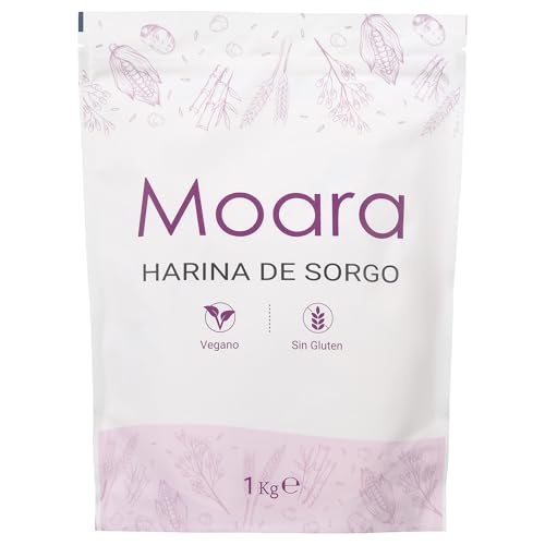 Harina de sorgo sin gluten 100% vegana y libre de alérgenos | Harina sin gluten rica en fibra y proteínas, ideal para repostería y panadería | Cantidad 1 Kilo.