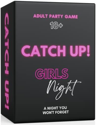 BLY Games Catch Up! Girls Night 18+ Card Game | Spicy Thought Provoking Conversation Starters for Fun Girls Nights, Bachelorette and Birthday Parties